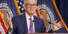 Le président de la Fed, M. Powell, s'exprime lors d'une conférence de presse à Washington