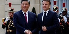 Emmanuel Macron a accueilli lundi à l'Elysée le président chinois Xi Jinping, en visite d'Etat en France