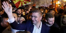 Photo du leader du VMRO-DPMNE, parti d'opposition en Macédoine du Nord, Hristijan Mickoski