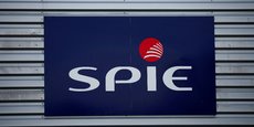 Logo de Spie à l'extérieur des locaux de l'entreprise au Bignon