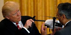 Le président américain Donald Trump a rencontré plusieurs fabricants de drones, dont l'entreprise Kespry (photo) à la Maison Blanche, le 22 juin 2017.