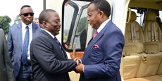 Joseph Kabila, président de la RDC, et Denis Sassou Nguesso, président du Congo et président en exercice de la Conférence internationale de la région des Grands Lacs (CIRGL).