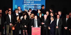 André Deljarry, entouré des élus de la CCI 34, pour ses voeux 2018