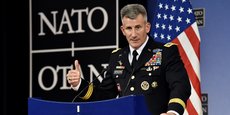 Le général américain John Nicholson, lors d'une conférence de presse sanctionnant une réunion de l'OTAN, le 9 novembre dernier à Bruxelles.