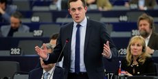 Nicolas Bay lors d'un débat au Parlement européen à Strasbourg le 5 février dernier.