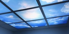 La technologie Maestro permet d'imprimer des plafonds lumineux rendant la lumière artificielle naturelle.