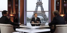 Emmanuel Macron interviewé le 15 avril par Jean-Jacques Bourdin et Edwy Plenel au Palais de Chaillot.