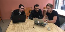 Thibault Descombes (à droite), en compagnie de l'autre cofondateur Florian Garibal (au centre), mettent en pause Flybot et lancent le projet Bettr.