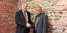 Le maire de Toulouse et président de Toulouse Métropole a rencontré Raj Chhibber, le PDG de BTBP lors de son arrivée dans la Ville rose le 22 mai.