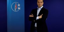 L'eurodepute jordan bardella, qui assure l'interim a la tete du rassemblement national depuis un an