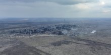 Vue aerienne de la ville d'avdiivka, dans la region du donetsk en ukraine