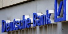 Le logo d'une succursale de la deutsche bank allemande a cologne