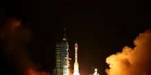 La station spatiale chinoise Tiangong-2 lors de son décollage le 16 septembre 2016