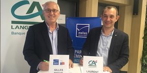 Gilles Roche, président de MBA, et Laurent Sassus, directeur Entreprises et partenariats au Crédit Agricole du Languedoc.