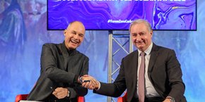 Bertrand Piccard, président de la Fondation Solar Impulse, et Jean-Luc Moudenc maire de Toulouse et président de la Métropole, ont signé une convention de partenariat à l'occasion du Forum Zéro Carbone organisé par La Tribune.