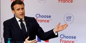 Emmanuel Macron lors de la précédente édition de Choose France.