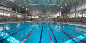 La piscine (olympique) du quartier d'Antigone, à Montpellier.