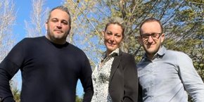 Les trois cofondateurs de ClicNwork à Montpellier : Julien Artigue, Anne-France Fournier et Grégory Coustou.