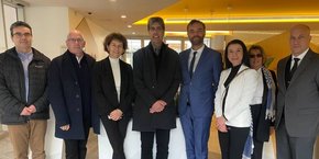 En février dernier, une délégation montpelliéraine défendait le projet d'IHU Immun4Care, porté par le professeur Jorgensen (au centre) devant un jury scientifique international.