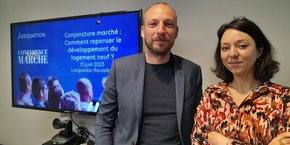 Yann Gérard, directeur national Etudes et conseil, et Clémence Peyrot, directrice régionale Occitanie chez Adéquation, cabinet expert des marchés immobiliers résidentiels.