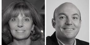 Deborah Jones, directrice de recherche au CNRS, à l'Institut Charles Gerhardt Montpellier, et Fabien Gaboriaud, directeur de recherche Matériaux chez Michelin.