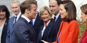Emmanuel Macron et Valérie Hayer.