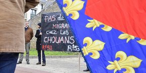 Manifestation contre un projet de centre d’accueil des migrants, 
à Saint-Brevin-les-Pins (Loire-Atlantique), le 25 février.