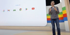 Sundar Pichai, le CEO de Google, à l'ouverture de la Google I/O.