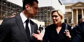 Jordane Bardella et Marine Le Pen.