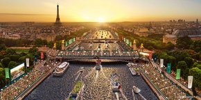 Image d’illustration de la cérémonie d’ouverture des JO de Paris 2024 sur la Seine.