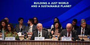 Le président brésilien Lula à la réunion du G20 finances.