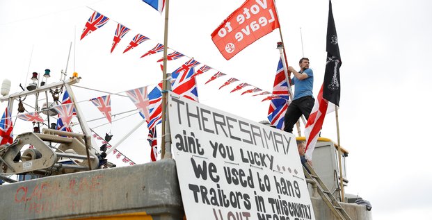 Brexit, pêcheurs britanniques, manifestation, contre Theresa May,
