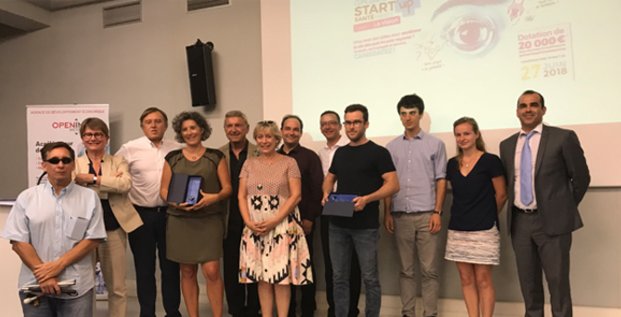 Les lauréats et membres du jury du concours lancé par Openîmes