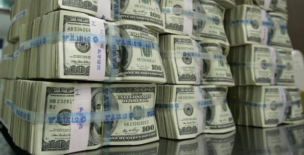 Dollar, billets, Etats-Unis, monnaie, Corée du Sud, Asie,