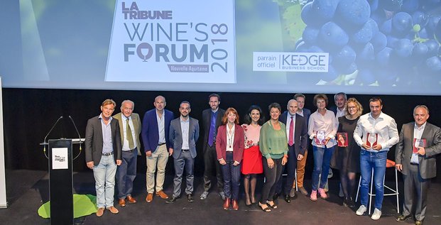 Les lauréats, partenaires et intervenants de la 5e édition de La Tribune Wine's Forum