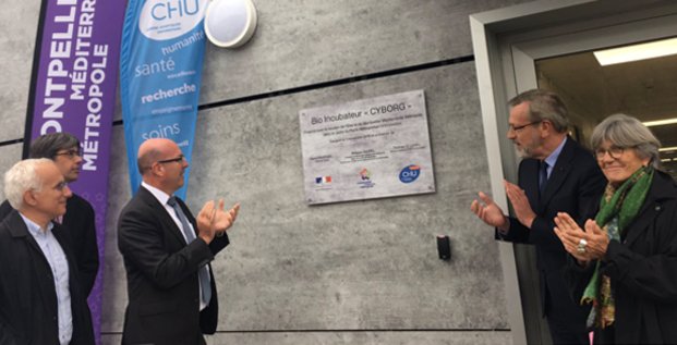 Inauguration du bio-incubateur Cyborg, au CHU de Montpellier (7 nov 2018)