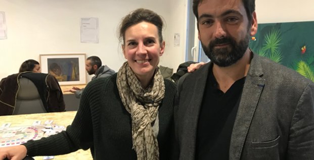 Magali Pagnon, présidente de Nympheas et Nicolas Combis, co-dirigeant d'Agelys qui multiplie les espaces de coworking à Nîmes.