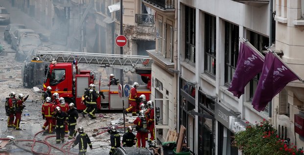Neuf immeubles inhabitables apres l'explosion de la rue de trevise