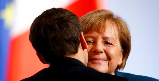 Angela Merkel Emmanuel Macron France Allemagne