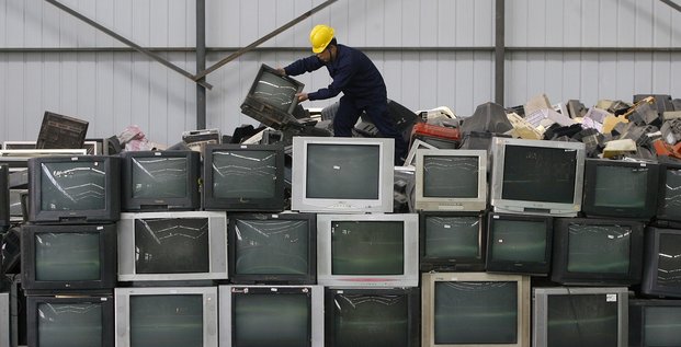 déchets, téléviseurs, ordinateurs