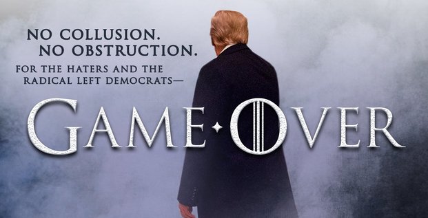 Trump Twitter, poster, affiche de film, Game of Thrones, no collusion, no obstruction
