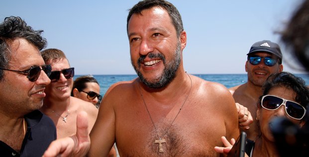 Salvini, Ligue, Italie, Sicile, tournée des plages,