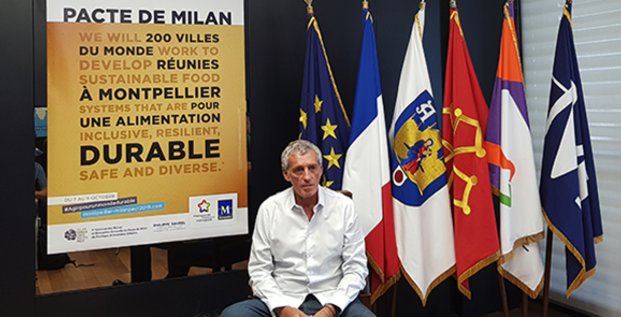 Conférence de presse de présentation du Sommet du Pacte de Milan à Montpellier en octobre 2019