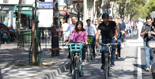 Hidalgo inaugure les nouvelles pistes cyclables de la rentrée 2019