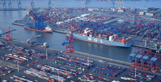 Hambourg, port, Allemagne, croissance, exportations, containers,
