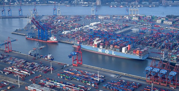 Hambourg, port, Allemagne, croissance, exportations, containers,