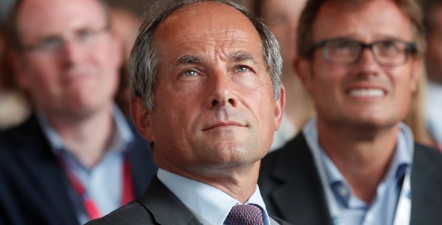 Frédéric Oudéa, le PDG de la Société Générale, à l'université d'été du Medef, le 29 août 2018