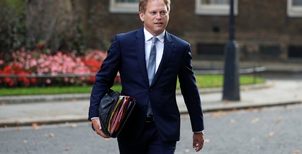 Le ministre britannique des transports Grant Shapps, le 15 septembre 2020 à Downing Street à Londres, en Grande-Bretagne.