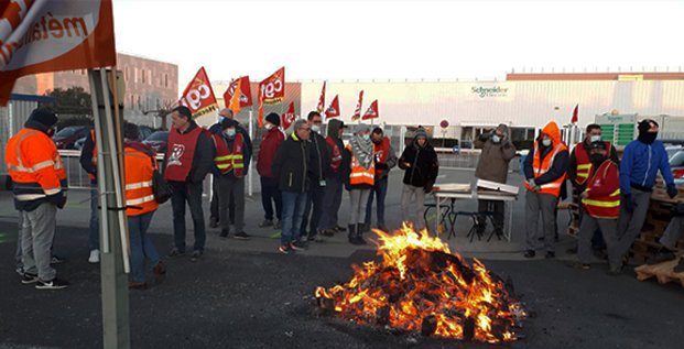 SCHNEIDER ELECTRIC Montpellier, grève janvier 2021