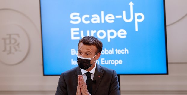 Macron souhaite la creation de 10 geants europeens de la tech d'ici 2030